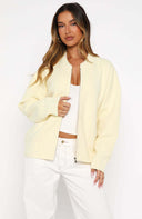 Augusta | Women's Drop Shoulder Zip Front Knit Cardigan
