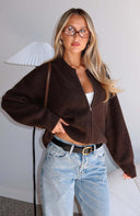 Augusta | Women's Drop Shoulder Zip Front Knit Cardigan