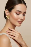 Aurora | Women's Gold Plated Flower Earrings