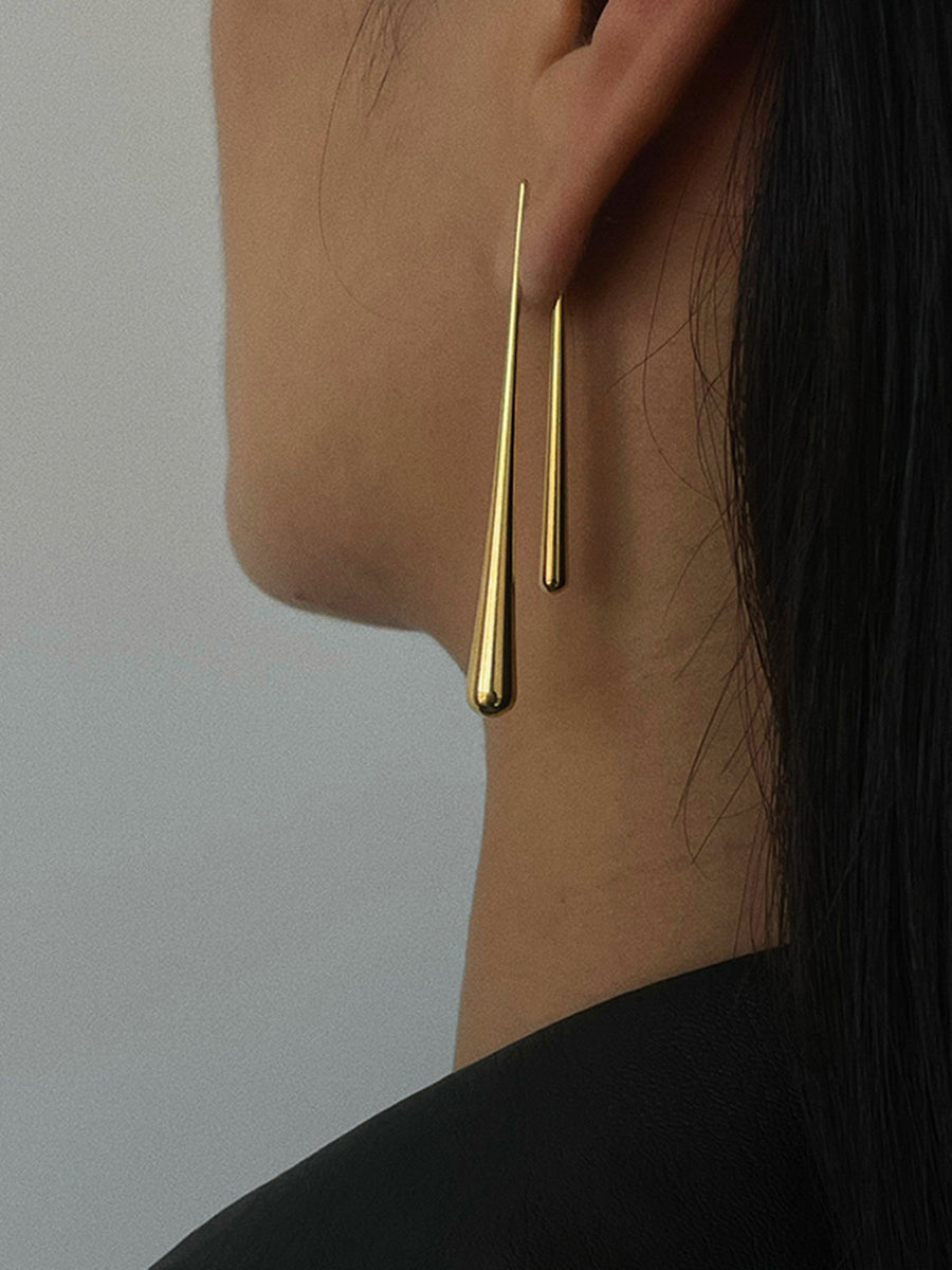 Austina | Women's Long Teardrop Dangle Tapered Shape Earrings