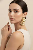 Autumn | Women's Textured Metal Leaf Drop Earrings