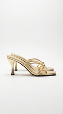 Avery | Women’s Strappy Square Toe Mule Heel Sandals