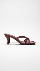 Avery | Women’s Strappy Square Toe Mule Heel Sandals