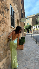 Beatrix | Women's Backless Narrow Straps  Sequin Maxi Dress