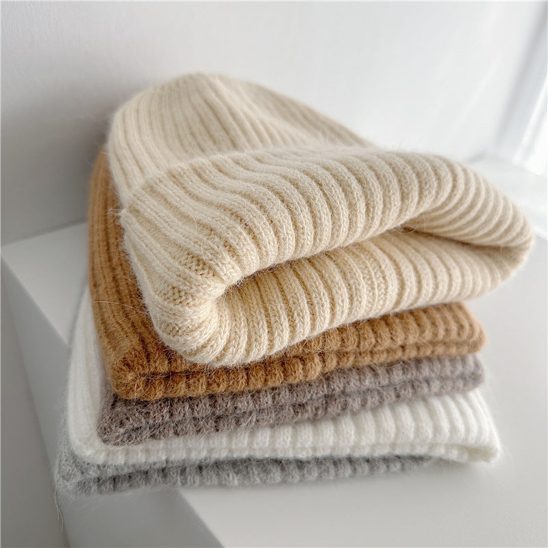Bernadette | Women's Ribbed Foldover Cuff Fuzzy Knit Beanie