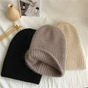 Bernadette | Women's Ribbed Foldover Cuff Fuzzy Knit Beanie