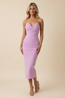 Blair | Women's Draped Sleeveless Midi Dress