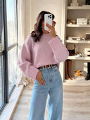 Blythe | Women's Crew Neck Drop Shoulder Wide Sleeve Oversized Knit Sweater