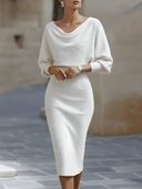 Bridget | Women's Batwing Sleeve Solid Midi Dress