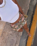Brielle | Women's Beaded Embellished Floral Sequin Mini Skirt