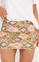 Brielle | Women's Beaded Embellished Floral Sequin Mini Skirt