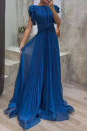 Calista | Women's Pleated Maxi Wedding Guest Dress