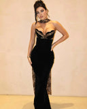 Camryn | Women's Strapless Leopard Maxi Dress with Scarf