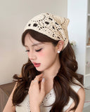 Carmen | Women’s Boho Crochet Open-Knit Head Scarf
