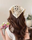 Carmen | Women’s Boho Crochet Open-Knit Head Scarf