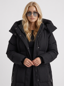 Charmaine | Women's Hooded Zip Front Side Pockets Quilted Puffer Jacket