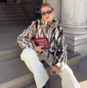 Chelsea | Women's Faux Fur Animal Print Coat