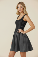 Chloe | Women’s Striped Glitter Mini Dress