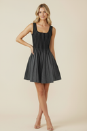 Chloe | Women’s Striped Glitter Mini Dress
