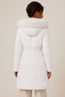 Christa | Women's Drawstring Waist Zip Front Long Puffer Jacket