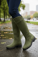 Claribel | Women's Round Toe Buckle Strap Low Heel Boots
