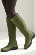 Claribel | Women's Round Toe Buckle Strap Low Heel Boots