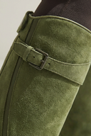 Claribel | Women's Round Toe Buckle Strap Low Heel Boots