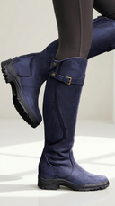 Claribel | Women's Round Toe Buckle Strap Low Heel Boots