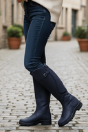 Claribel | Women's Round Toe Buckle Strap Low Heel Boots