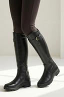 Claribel | Women's Round Toe Buckle Strap Low Heel Boots