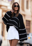 Clementina | Women's Wide Sleeve Oversized Contrast Sweater