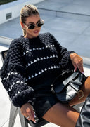 Clementina | Women's Wide Sleeve Oversized Contrast Sweater