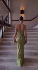Cordelia | Women's One Shoulder Formal Satin Maxi Autumn Occasion Dress