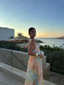 Corinna | Women's Printed Halter Maxi Summer Wedding Guest Dress
