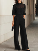 Cozette | Women's Open Front Cardigan Tank Top Wide Leg Knit Three Piece Set