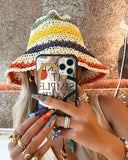 Dana | Women’s Striped Crochet Bucket Hat Vacation Beach