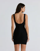 Delara | Women's Party Scoop Neck Wide Strap Sleeveless Metallic Mini Dress