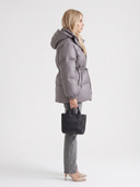 Delcie | Women's Hooded Drawstring Waist Zip Front Puffer Jacket
