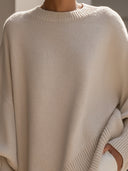 Delilah | Women's Crew Neck Oversized Knitwear Sweater