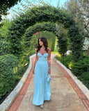 Denise | Women's Strapless Pleated Maxi Dress