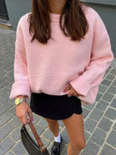 Dove | Women's Drop Shoulder Oversized Warm Soft Knit Sweater