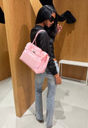 Eileen | Women's Structured Faux Leather Top Handle Satchel Bag