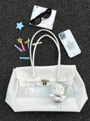 Eileen | Women's Structured Faux Leather Top Handle Satchel Bag