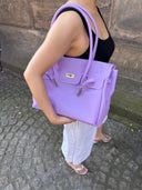 Eileen | Women's Structured Faux Leather Top Handle Satchel Bag