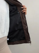 Eleni | Women's Hooded Drawstring Waist Long Sleeve Pocket Utility Jacket
