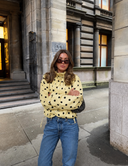 Elise | Women's Polka Dot High Neck Puff Sleeve Jacket