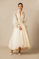 Ellery | Women's Wide Sleeve High Waist A-Line Midi Dress