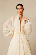 Ellery | Women's Wide Sleeve High Waist A-Line Midi Dress