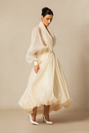 Ellery | Women's Wide Sleeve High Waist A-Line Midi Dress