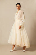 Ellery | Women's Wide Sleeve High Waist A-Line Midi Dress